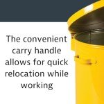 Justrite Steel Oily Waste Can, 2 Gallon, Yellow