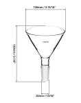 QWORK 100mm Glass Powder Funnel Filter, 2 Pack