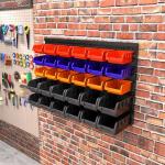 MULSAME Wall-Mounted 30PCS Storage Bins Organizer