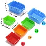 Wall-Mounted Storage Bins Organizer with 30 Bins