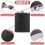 Men's Hip Flask Gift Set with Leather Cover