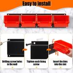 16 Plastic Storage Containers with Hanging Rack