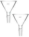 QWORK 100mm Glass Powder Funnel Filter, 2 Pack