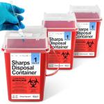 1 Quart Sharps Disposal Containers - 3 Pack