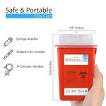 1 Quart Sharps Disposal Containers - 3 Pack