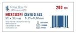 Karter Scientific Standard Microscope Cover Slips, 22mm