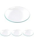 QWORK 6" Polished Watch Glass Beaker Covers - 4 Pack