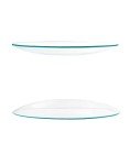 QWORK 6" Polished Watch Glass Beaker Covers - 4 Pack