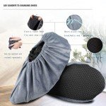 Reusable Non-Slip Shoe Covers - 6 Pairs (Black)