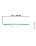 QWORK 6" Polished Watch Glass Beaker Covers - 4 Pack