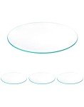 QWORK 6" Polished Watch Glass Beaker Covers - 4 Pack
