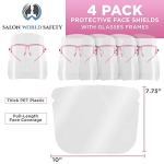 Salon World Anti-Fog Pink Face Shields (4 Pack)