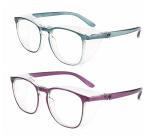 Alsenor 2-Pack Anti-Fog Safety Glasses - Blue & Purple