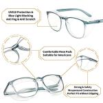 Alsenor 2-Pack Anti-Fog Safety Glasses - Blue & Purple