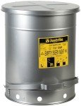 Justrite SoundGuard Steel Oily Waste Bin, 52L