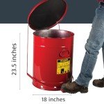 Justrite SoundGuard Steel Oily Waste Can, 21 Gallons
