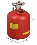 Justrite 5 Gallon Polyethylene Safety Liquid Can