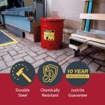 Justrite SoundGuard Steel Oily Waste Can, 21 Gallons