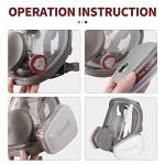 Full Face Respirator Mask with Activated Carbon Filter