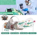 Chemical Respirator with Filters, Eye Protection & Earplugs