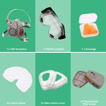 Chemical Respirator with Filters, Eye Protection & Earplugs