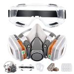 Reusable Half Face Respirator Mask with Safety Glasses