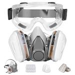 BAOMAO Half Face Gas Mask with Safety Goggles