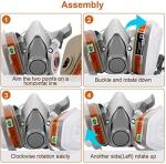 BAOMAO Half Face Gas Mask with Safety Goggles