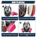 Full Face Respirator Mask with Activated Carbon Filters