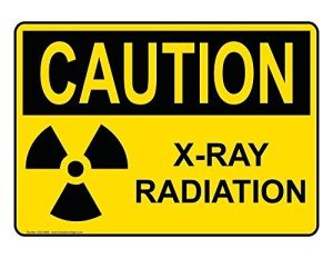 Caution X-Ray Radiation Safety Labels - 4 Pack