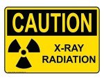 Caution X-Ray Radiation Safety Labels - 4 Pack