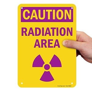 Caution: Radiation Area Plastic Sign - Smartsign S-7819-PL-10