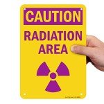 Caution: Radiation Area Plastic Sign - Smartsign S-7819-PL-10