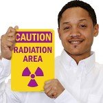 Caution: Radiation Area Plastic Sign - Smartsign S-7819-PL-10