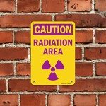 Caution: Radiation Area Plastic Sign - Smartsign S-7819-PL-10