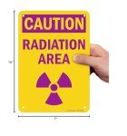 Caution: Radiation Area Plastic Sign - Smartsign S-7819-PL-10