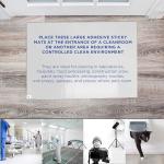 Sticky Tacky Adhesive Cleanroom Floor Mats, 24"x36