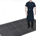 Anti-Fatigue Rubber Mat, 80 x 200 cm, Black
