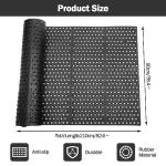 Anti-Fatigue Rubber Mat, 80 x 200 cm, Black