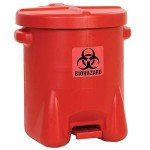 14 Gallon Red Biohazard Waste Can