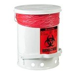 Justrite 6-Gallon Biohazard Waste Container