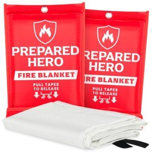 Emergency Fire Blanket 2-Pack for Home Use