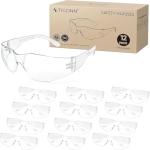 TICONN 12-Pack Clear Safety Glasses & Goggles