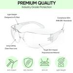 TICONN 12-Pack Clear Safety Glasses & Goggles