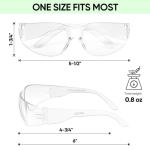 TICONN 12-Pack Clear Safety Glasses & Goggles