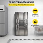 VEVOR Heavy-Duty Folding Stainless Steel Worktable