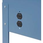 Mobile Shop Desk with Pigeonhole Compartment, Blue