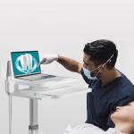 Height Adjustable Medical Trolley with Oral Scanner Holder