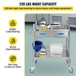 Stainless Steel Lab Utility Cart with Drawers