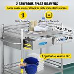 Stainless Steel Lab Utility Cart with Drawers